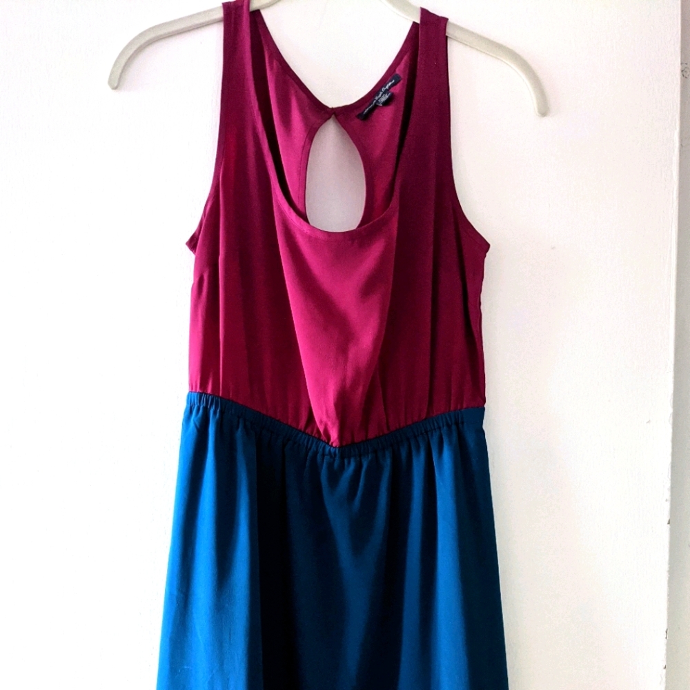 American Eagle Colorblock Keyhole Dress